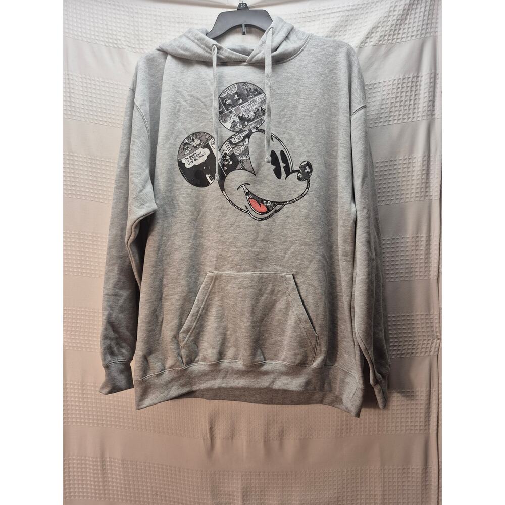 ZUNI Disney hoodie womens size 2XL gray kangaroo pouch fleece drawstring 7236